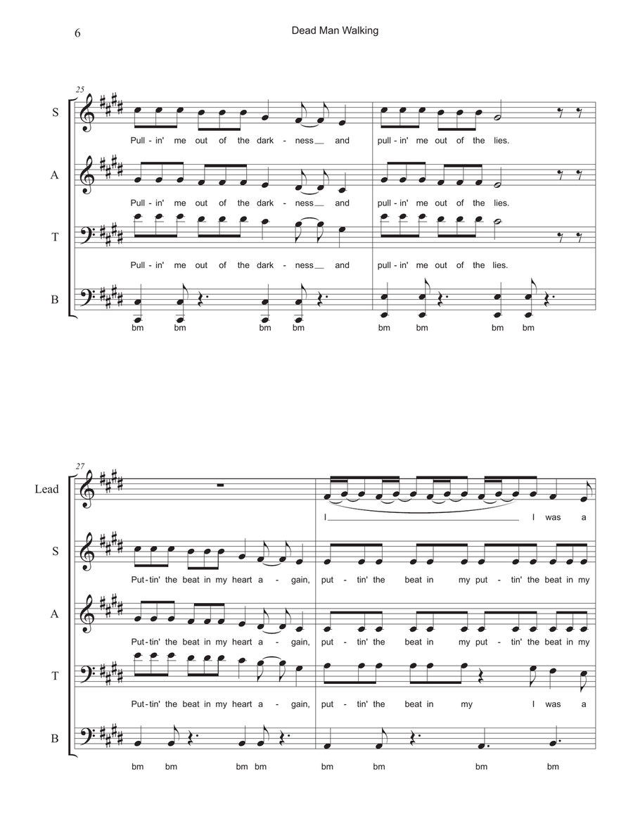Dead Man Walking 4-Part scores gallery preview page 6