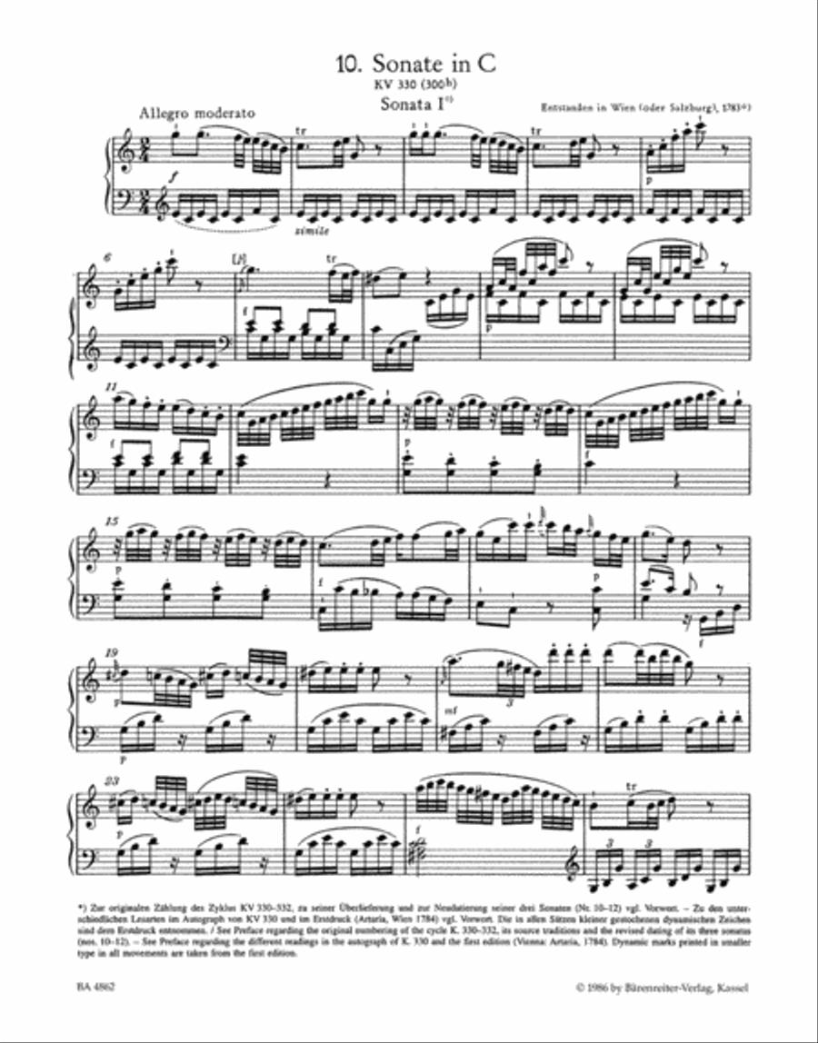 Piano Sonatas, Volume 2 K. 330-333, 457, 475, 533+494, 545, 570, 576 Piano Solo scores gallery preview page 2