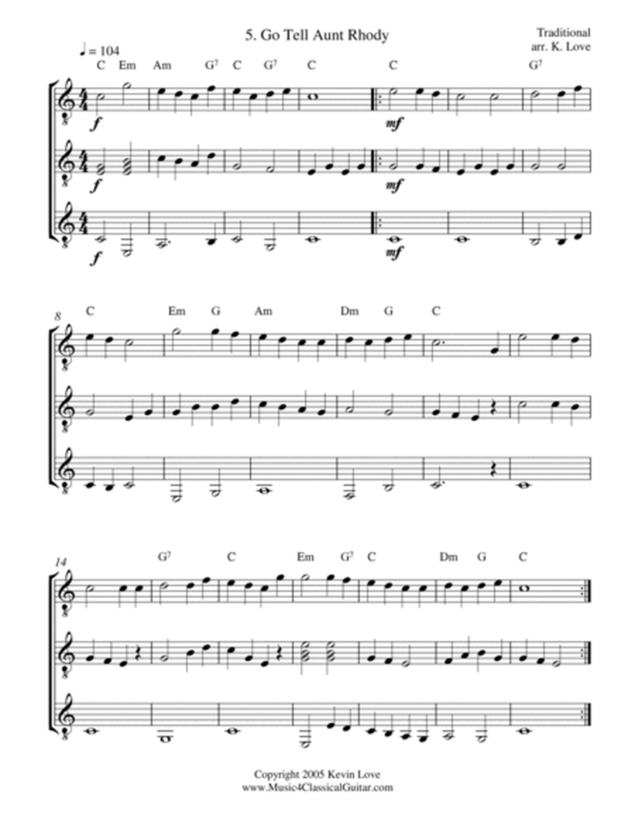 A Folk Song Primer (Guitar Trio) - Score and Parts image number null