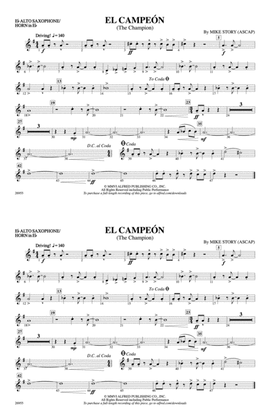 El Campeón: E-flat Alto Saxophone