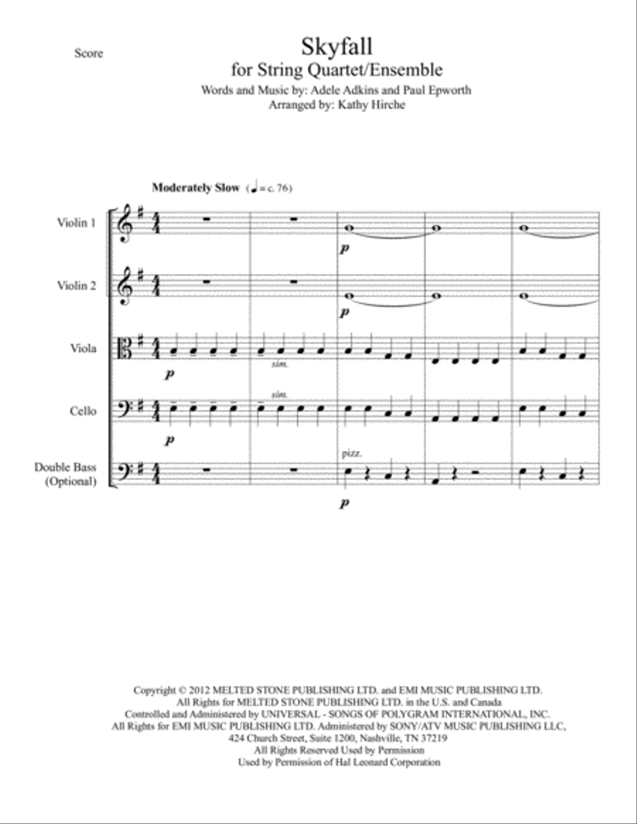Skyfall String Orchestra scores gallery preview page 2
