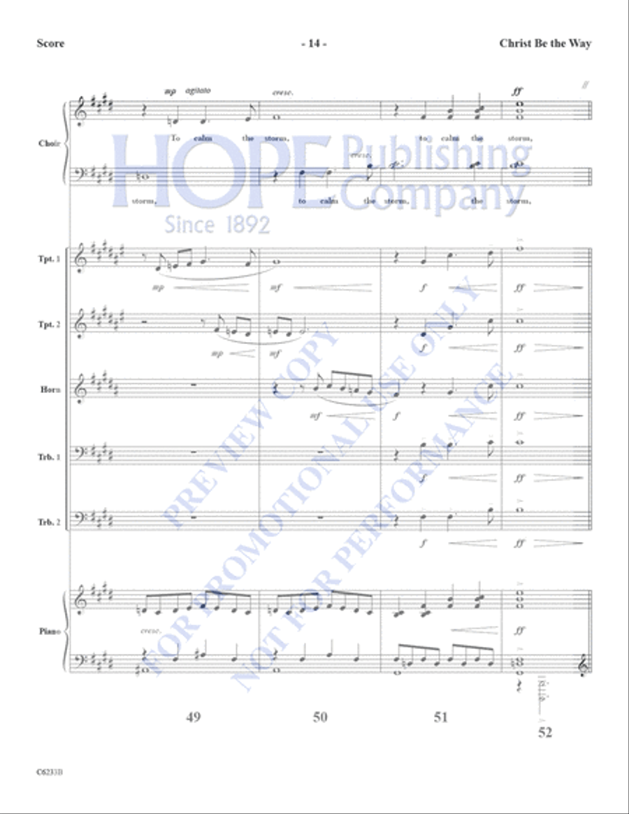 Christ Be the Way Choir scores gallery preview page 15