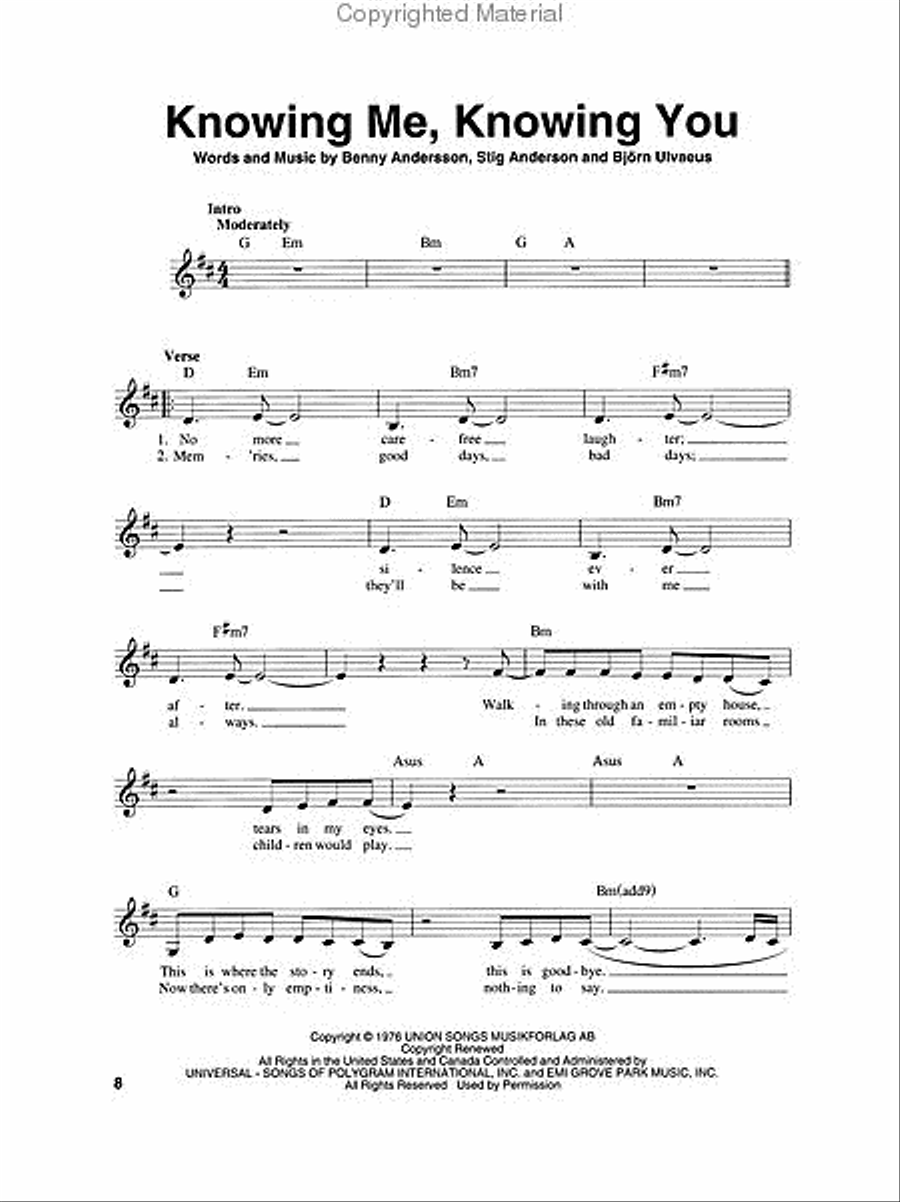 Mamma Mia! Mamma Mia! Voice scores gallery preview page 3