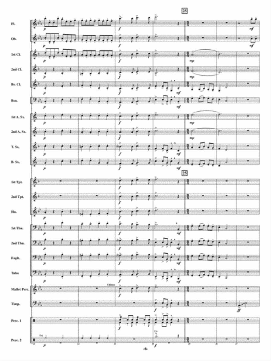 Christmas Can-Can Concert Band scores gallery preview page 5