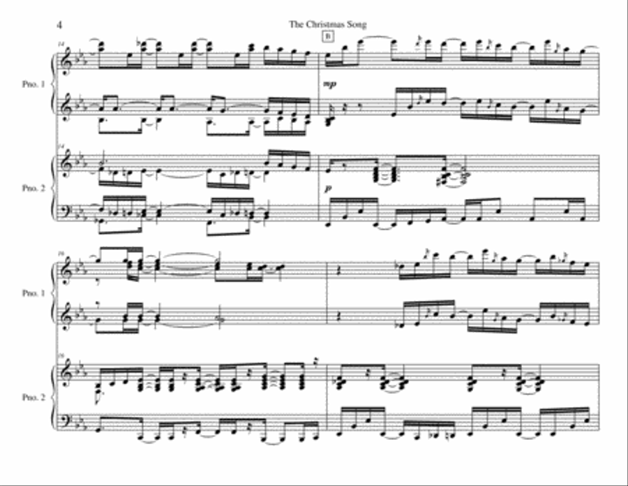 The Christmas Song (Chestnuts Roasting On An Open Fire) Piano scores gallery preview page 4