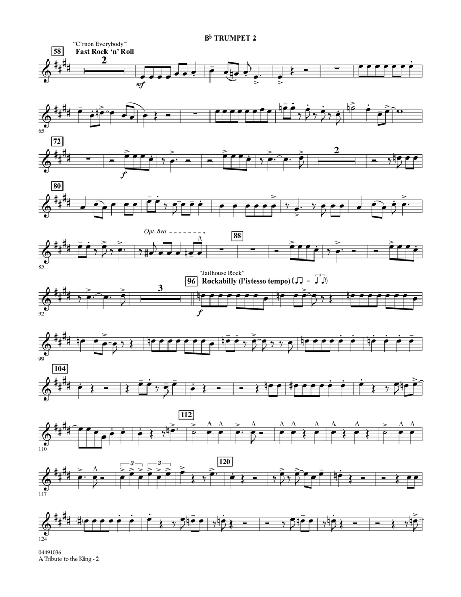 A Tribute to the King (The Music of Elvis Presley) - Bb Trumpet 2 Full Orchestra scores gallery preview page 2