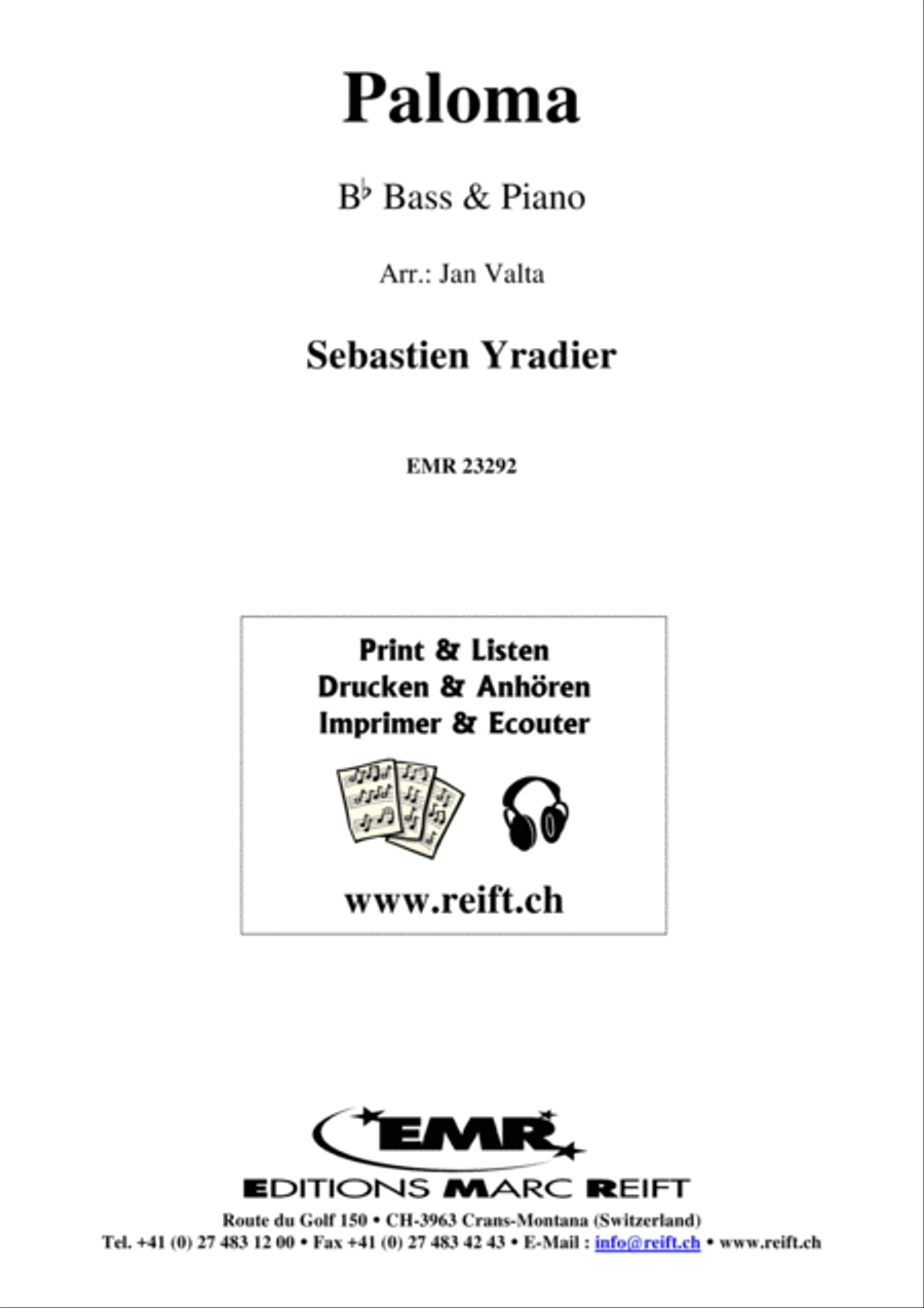 Paloma Paloma Piano Accompaniment scores gallery preview page 1