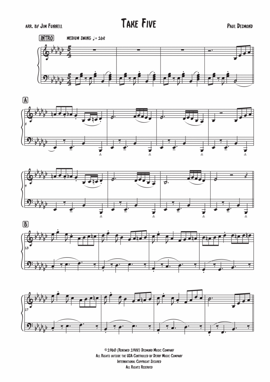 Take Five Take Five Piano Method scores gallery preview page 1