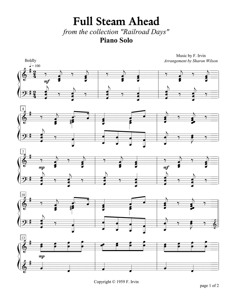 Full Steam Ahead Piano Method scores gallery preview page 1