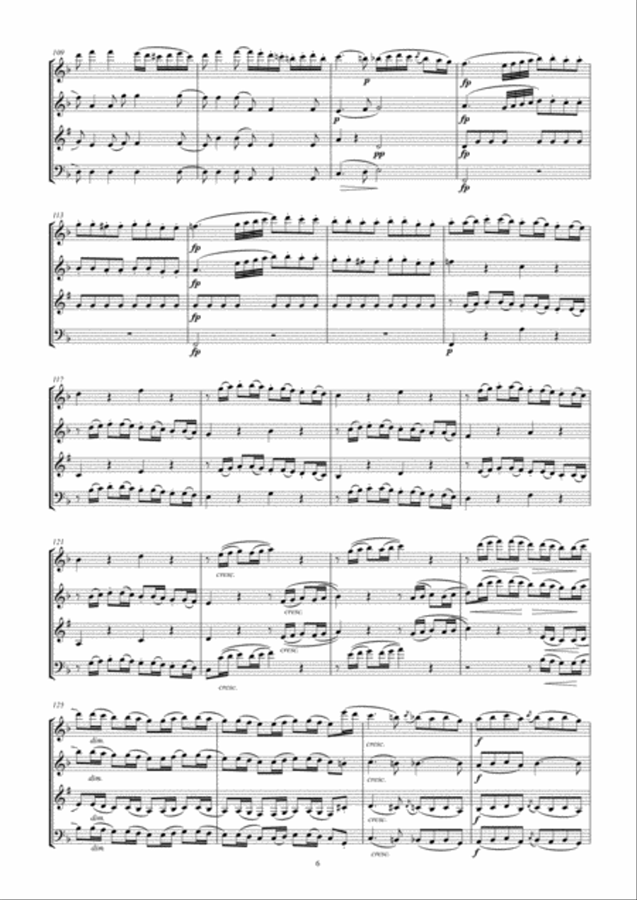 Dittersdorf Quartet No. 5 arr. Woodwind Quartet Woodwind Quartet scores gallery preview page 6
