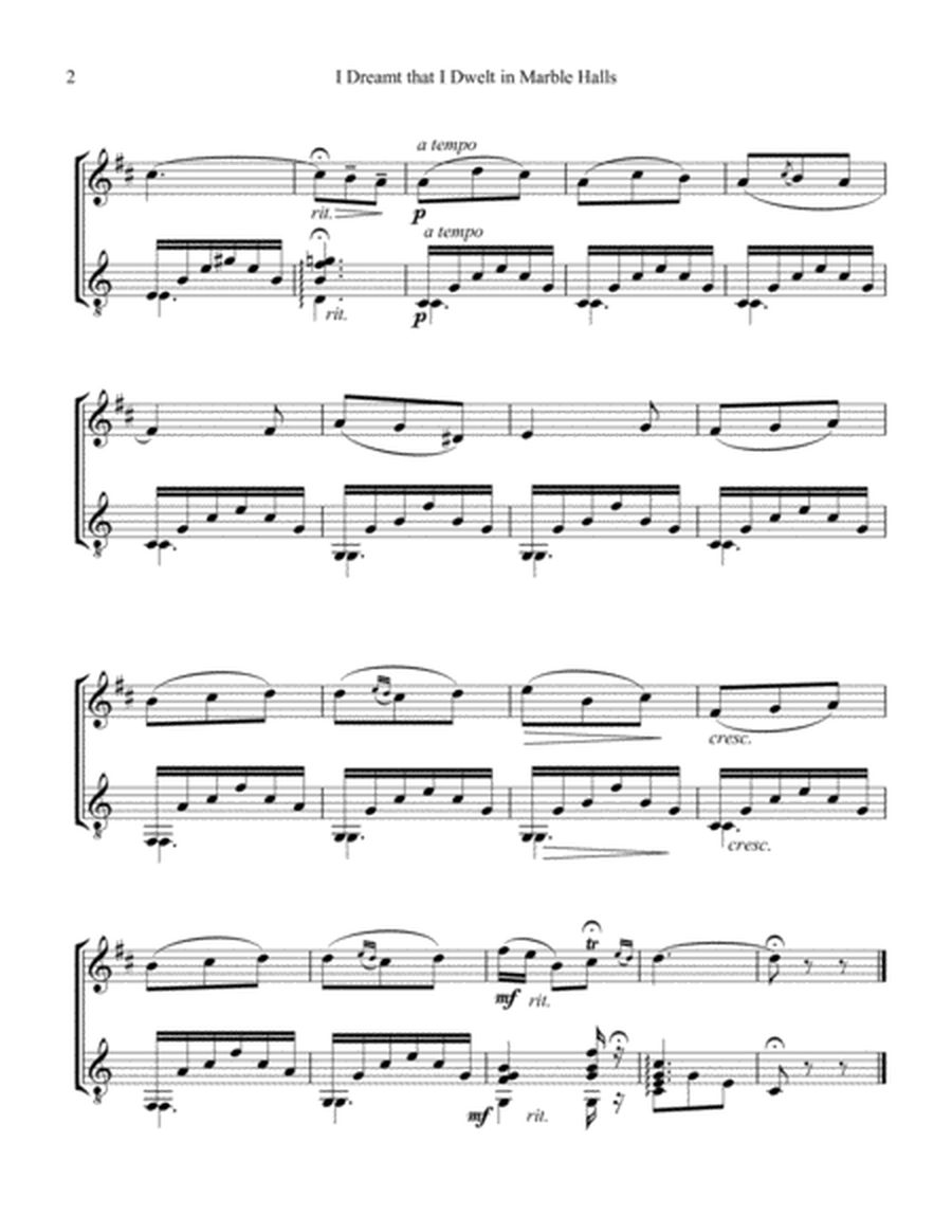 Marble Halls for clarinet in Bb and guitar image number null