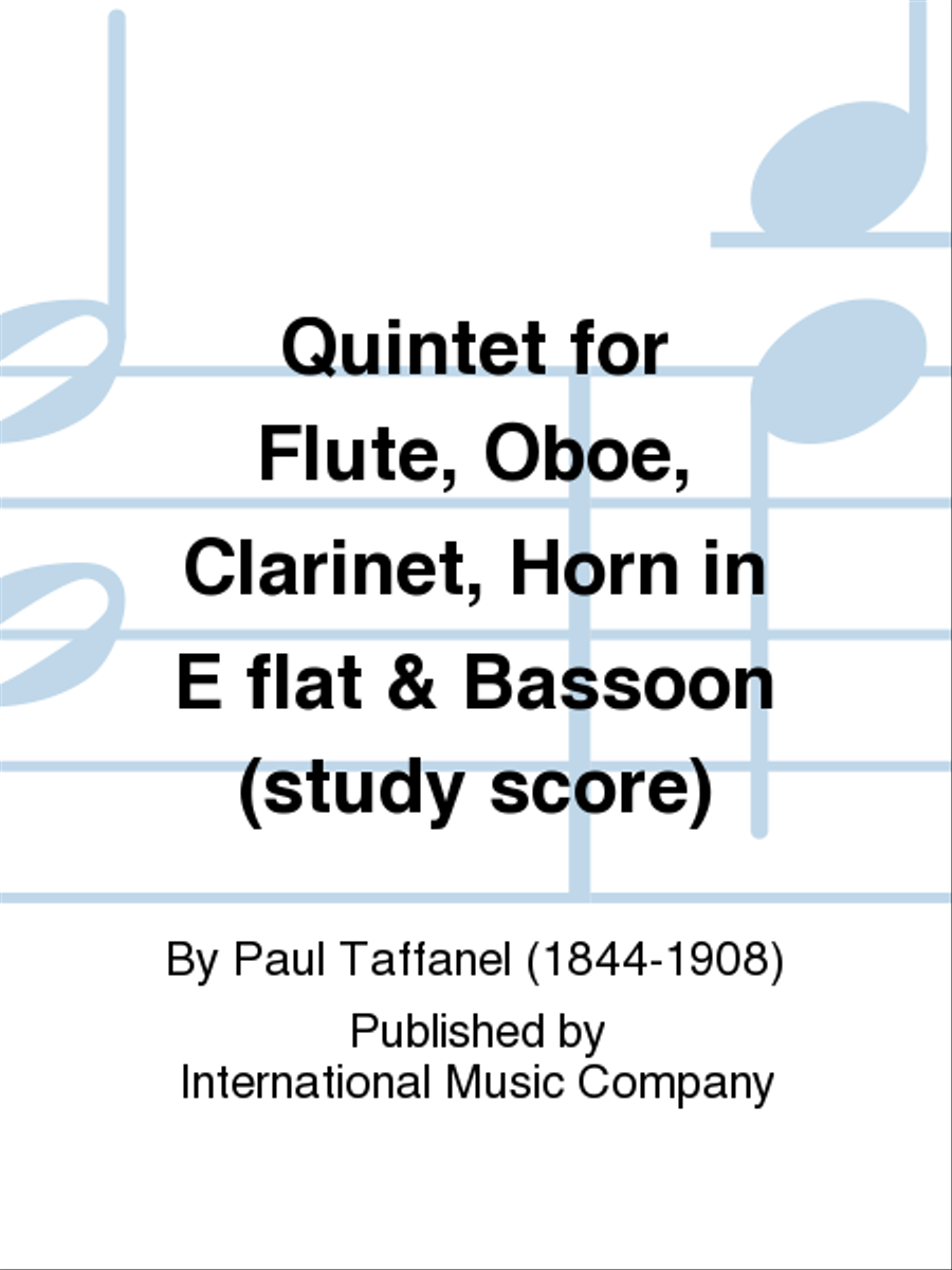 Study Score To Quintet For Flute, Oboe, Clarinet, Horn In E Flat & Bassoon Woodwind Quintet scores gallery preview page 1
