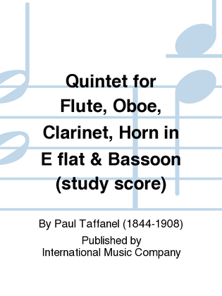 Study Score To Quintet For Flute, Oboe, Clarinet, Horn In E Flat & Bassoon