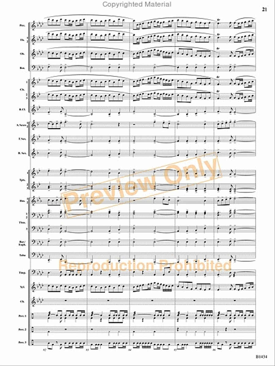 A Frontier Fought and a City Found Concert Band scores gallery preview page 42