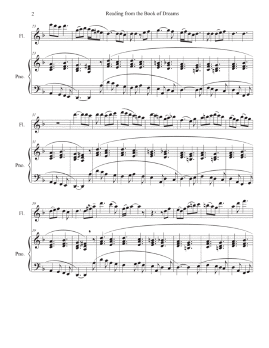 Reading from the Book of Dreams Flute Solo scores gallery preview page 2