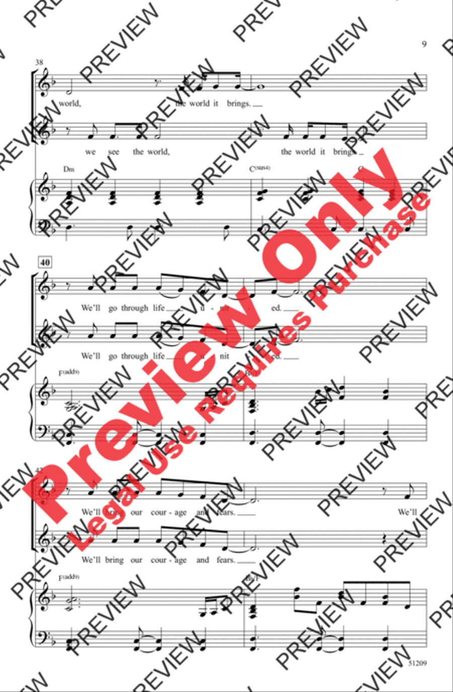 Beneath One Sun 2-Part scores gallery preview page 9