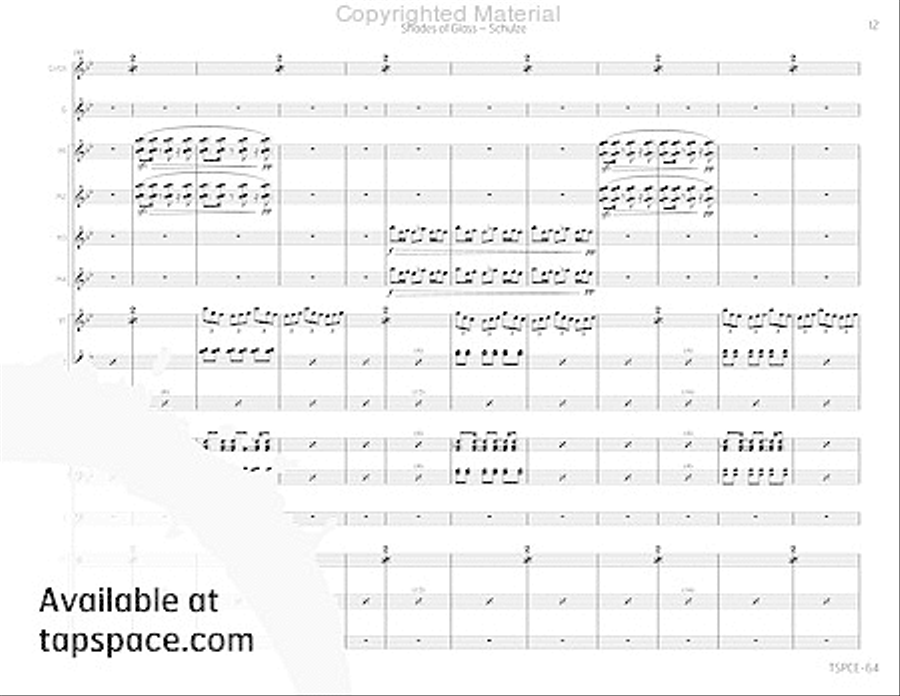 Shades of Glass Percussion Ensemble scores gallery preview page 16