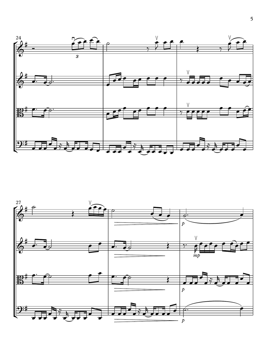 When I See U String Quartet scores gallery preview page 5