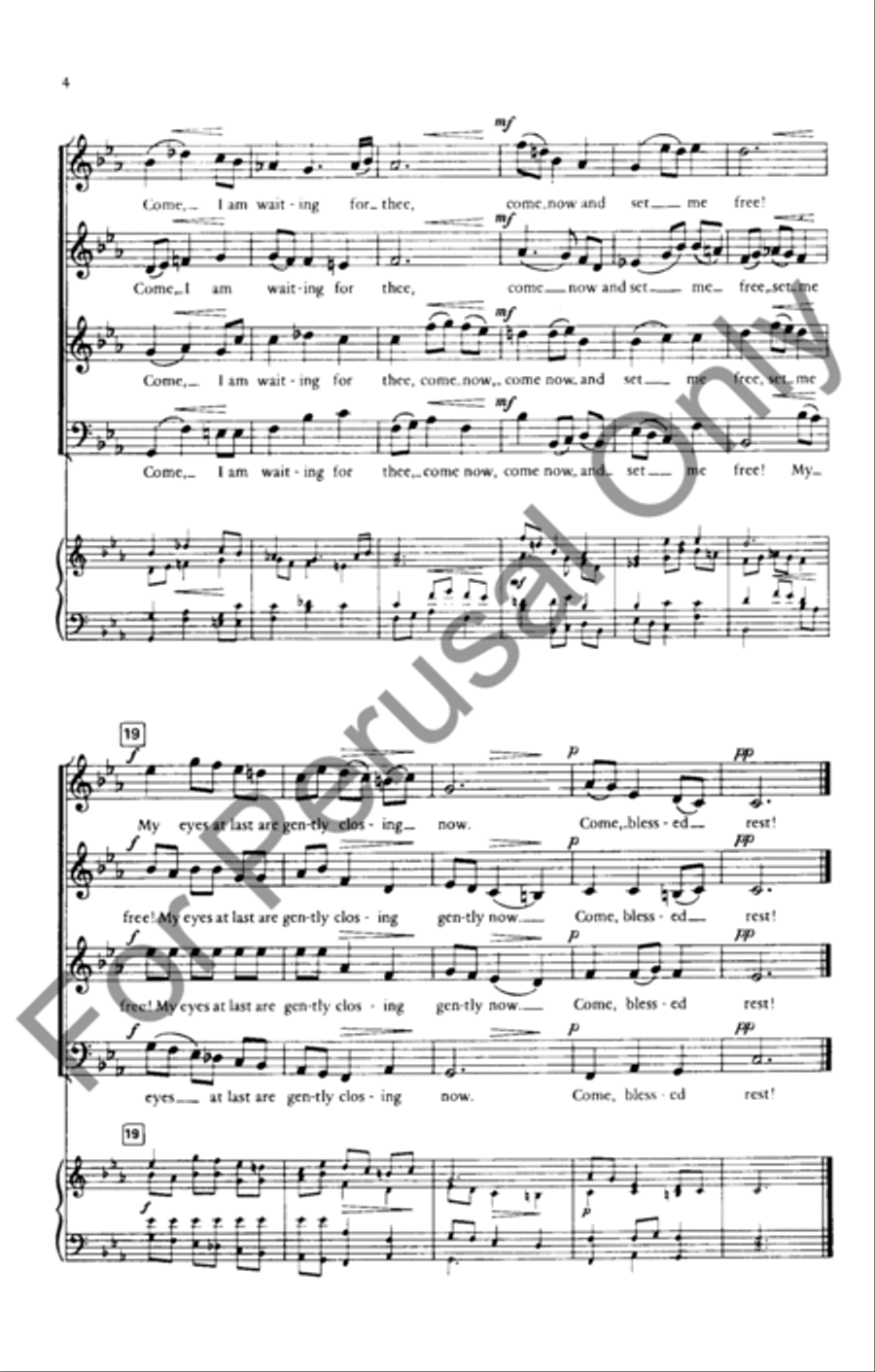Bach (Again) Come Sweet Death 4-Part scores gallery preview page 3