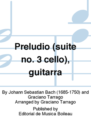 Preludio (suite no. 3 cello), guitarra