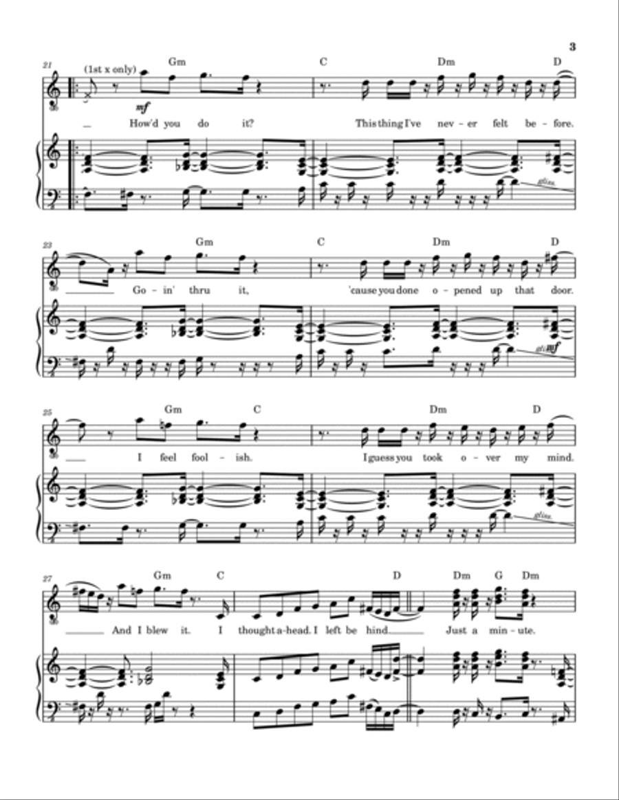 J.a.m. Just A Minute Piano, Vocal, Guitar scores gallery preview page 4