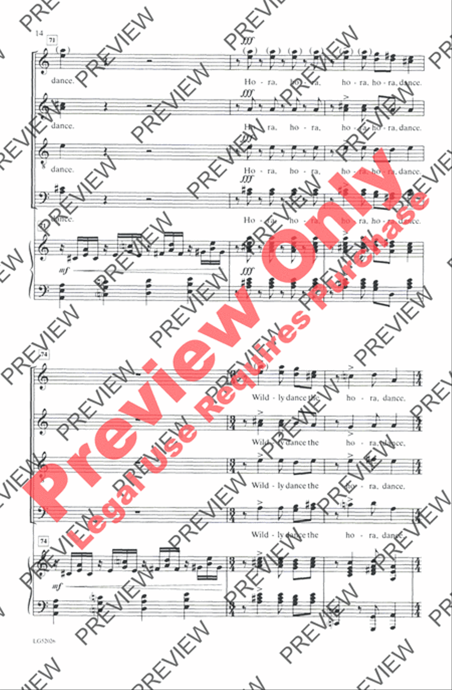 Zum Gali Zum Gali 4-Part scores gallery preview page 14