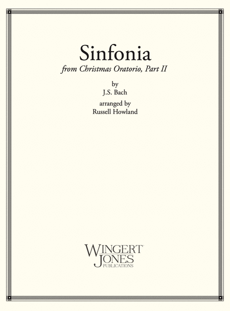 Sinfonia from Christmas Oratorio - Clarinet Choir (P.O.D.)