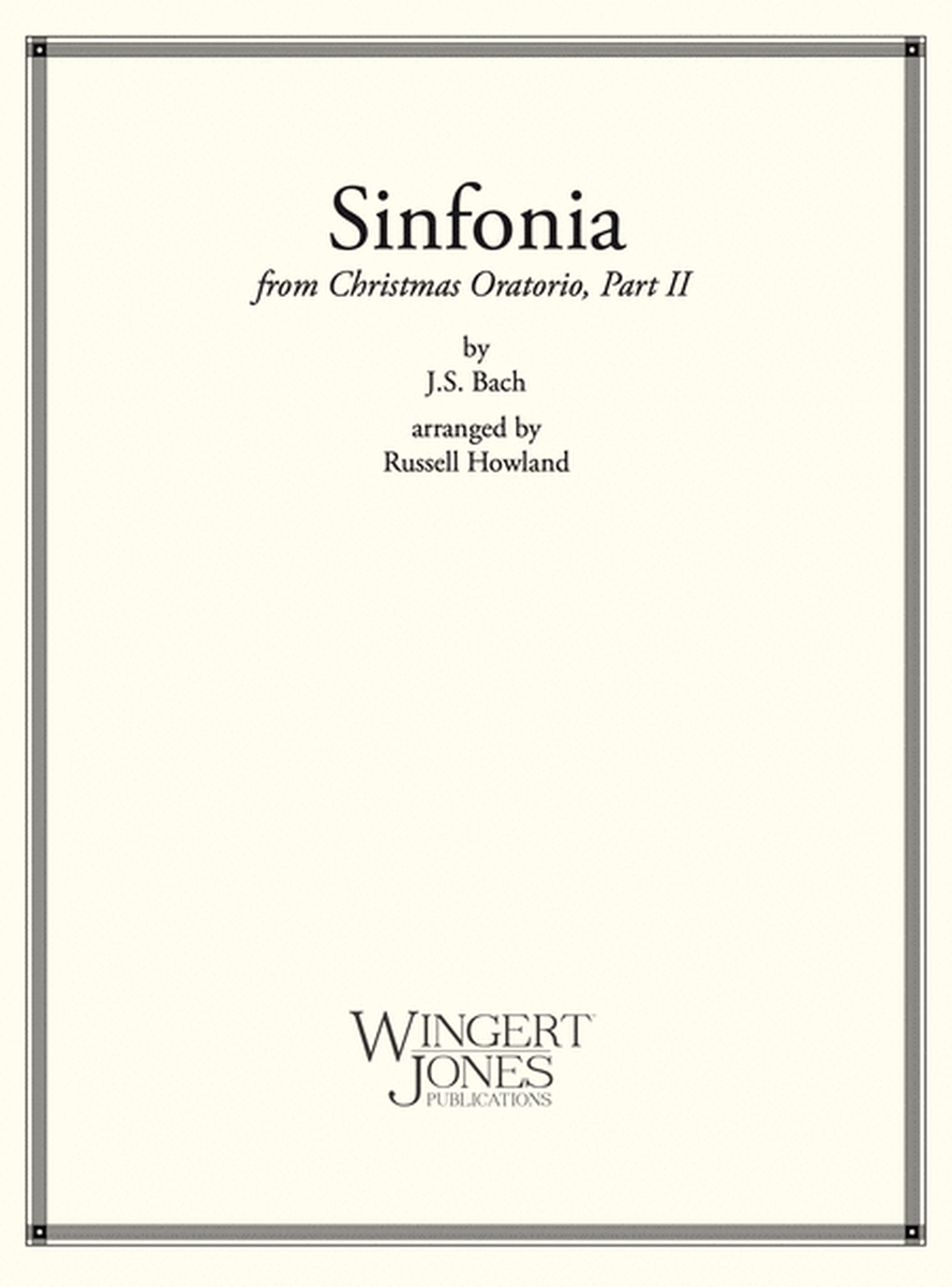 Sinfonia From Christmas Oratorio