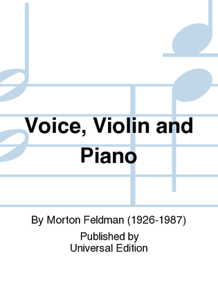 Book cover for Voice, Violin and Piano