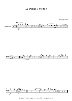Book cover for La Donna E Mobile - Giuseppe Verdi (Cello)
