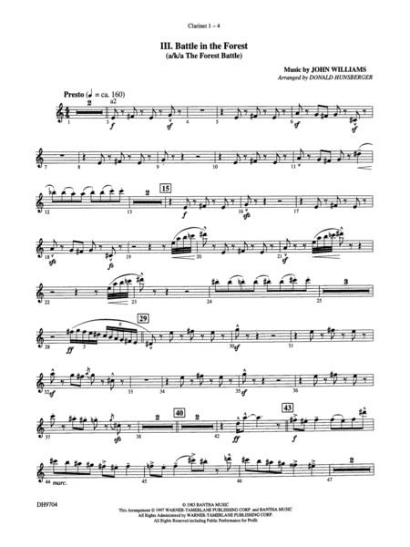 Star Wars® Trilogy: 1st B-flat Clarinet