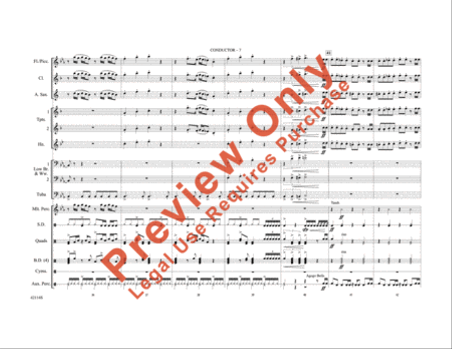 Love Rollercoaster Marching Band scores gallery preview page 8