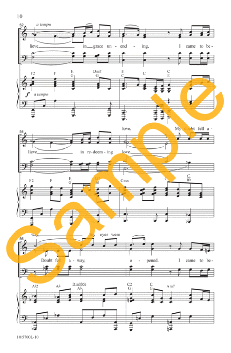 I Came to Believe 4-Part scores gallery preview page 9