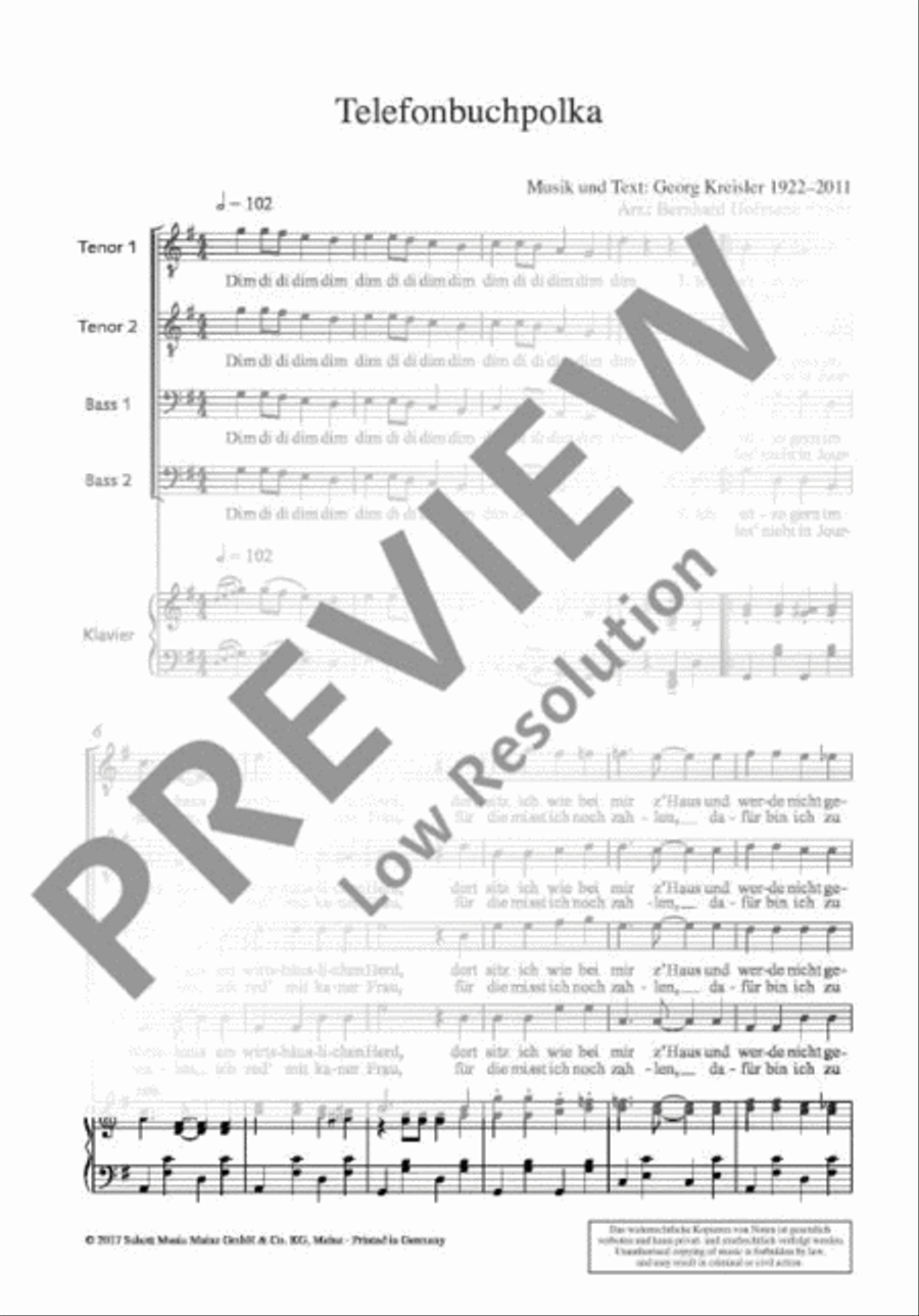 Telefonbuchpolka TTBB scores gallery preview page 5