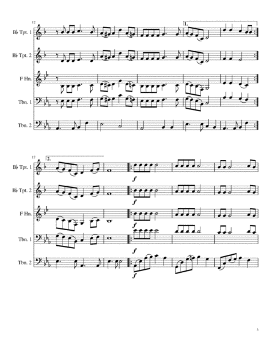 All I Have To Do Is Dream Brass Ensemble scores gallery preview page 3
