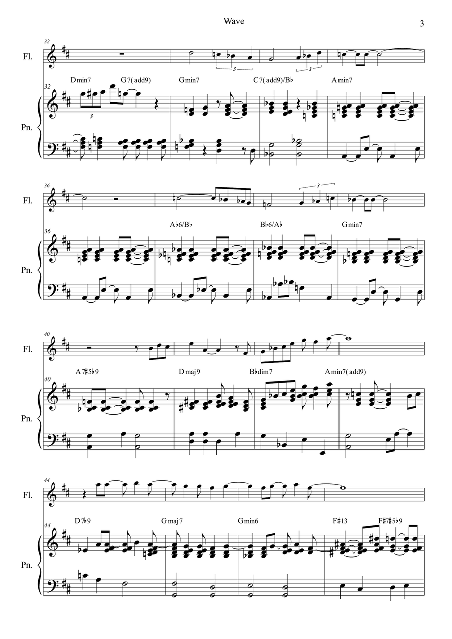 Wave Flute Solo scores gallery preview page 4