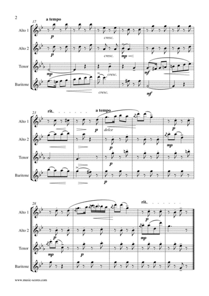 Album Leaf, Op.12, No.7 - Sax Quartet image number null