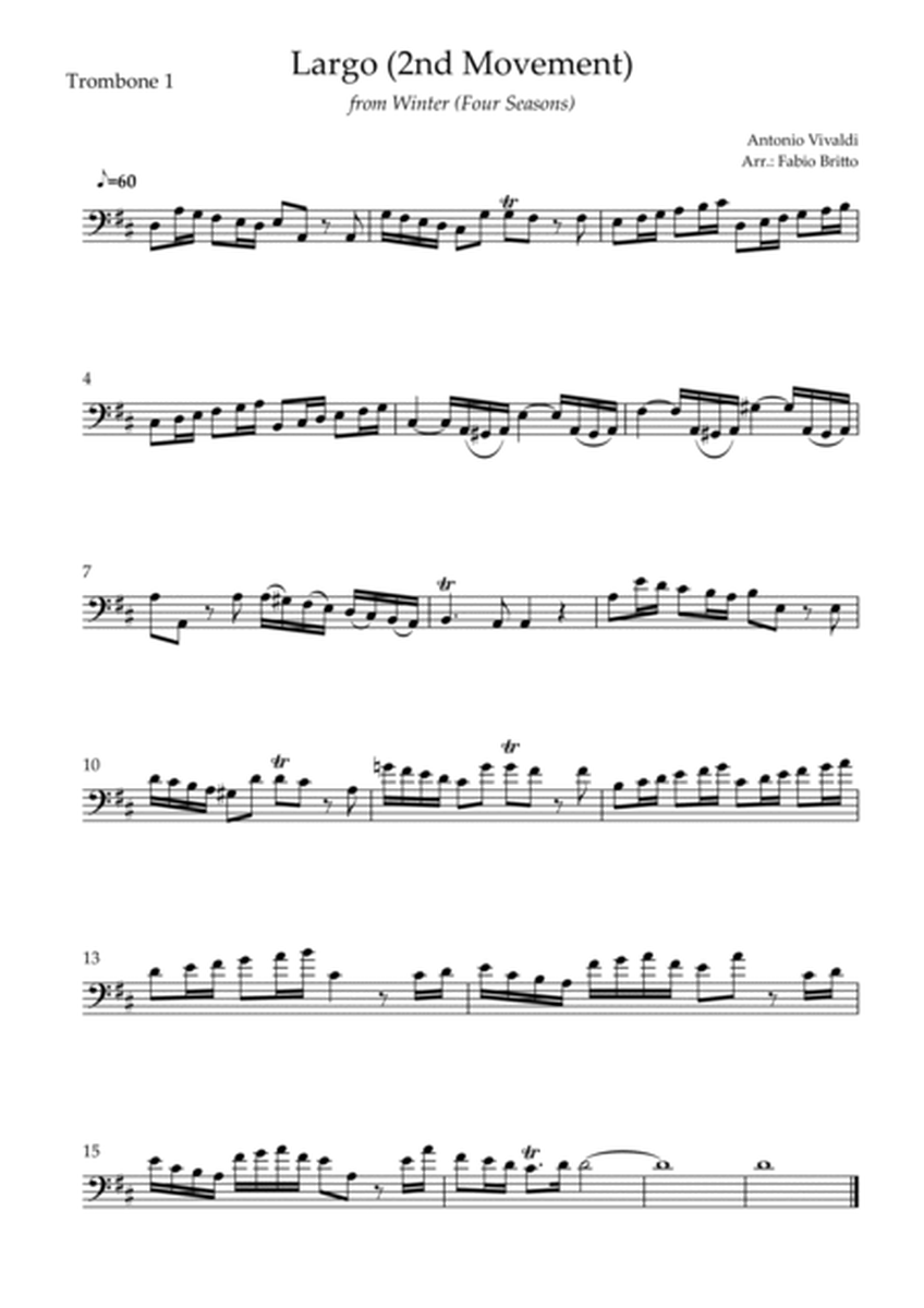 Largo from Winter (Antonio Vivaldi) for Trombone Quartet image number null