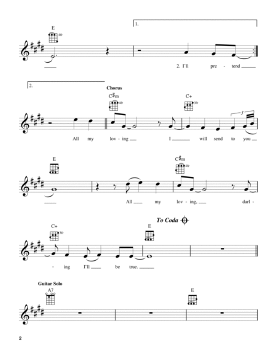 All My Loving All My Loving Ukulele scores gallery preview page 2