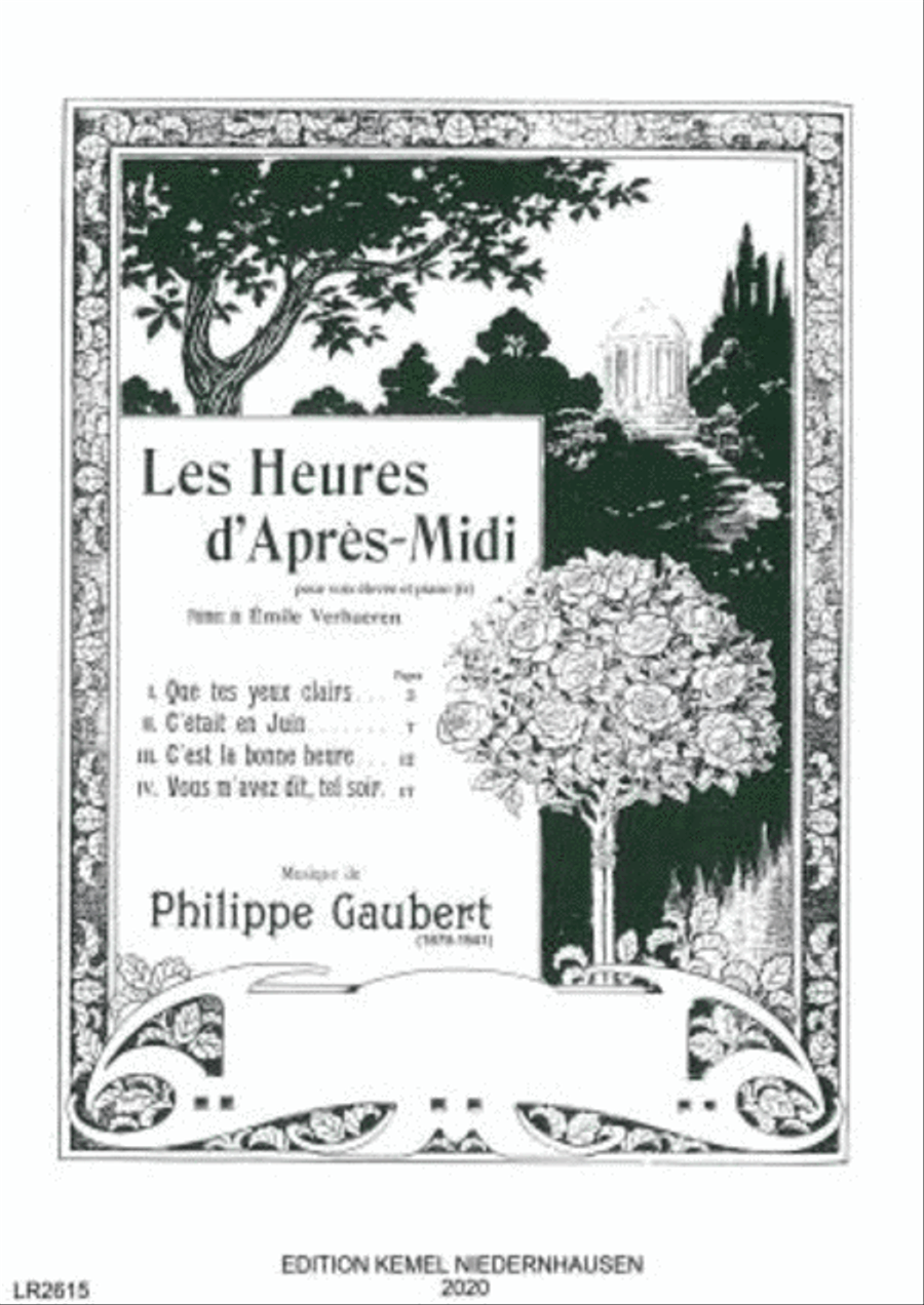 Les heures d'apres-midi Voice Solo scores gallery preview page 1