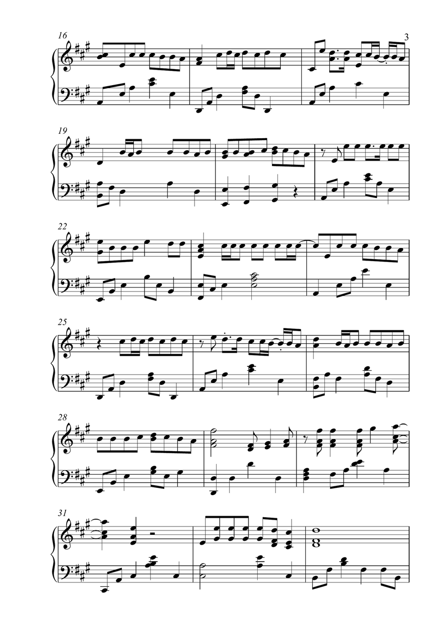 A Te Piano Solo scores gallery preview page 3