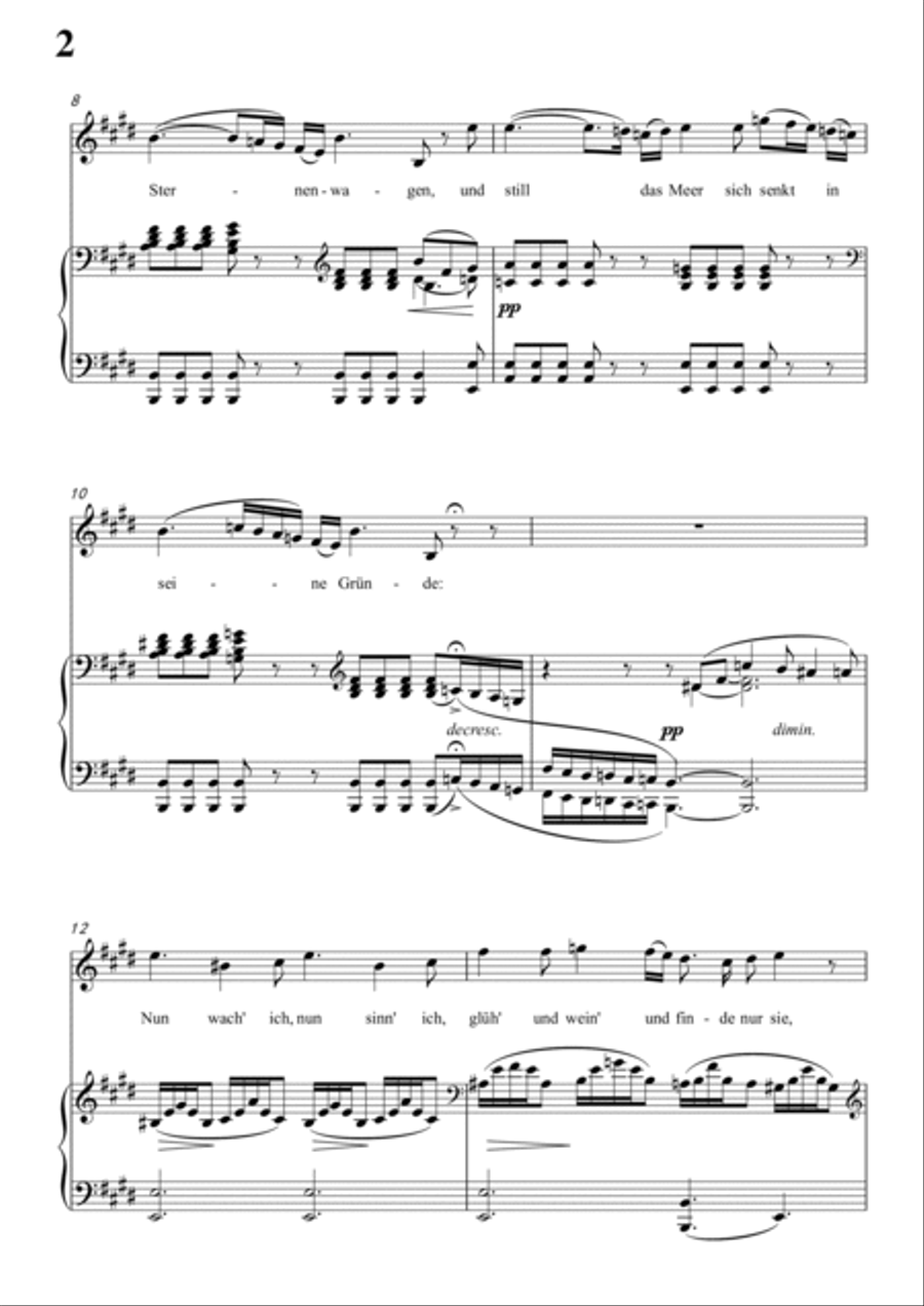 Schubert-Sonnet III in E for Vocal and Piano Voice scores gallery preview page 3
