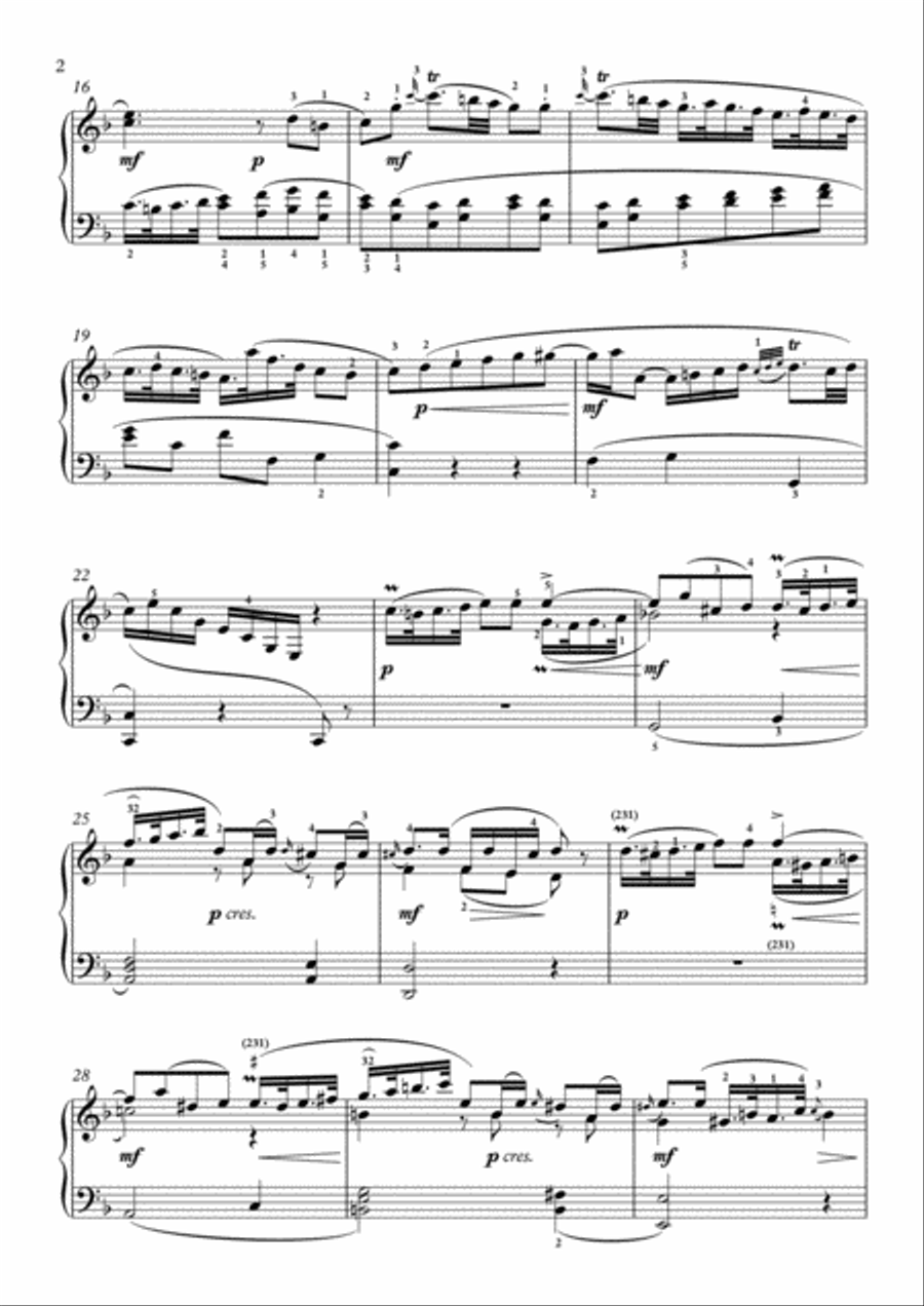 Scarlatti-Sonata in F-Major L.228 K.256(piano) Piano Solo scores gallery preview page 3