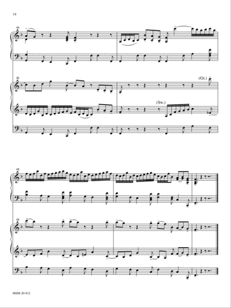 Largo (from Concerto for Two Violins in D Minor) Violin scores gallery preview page 7