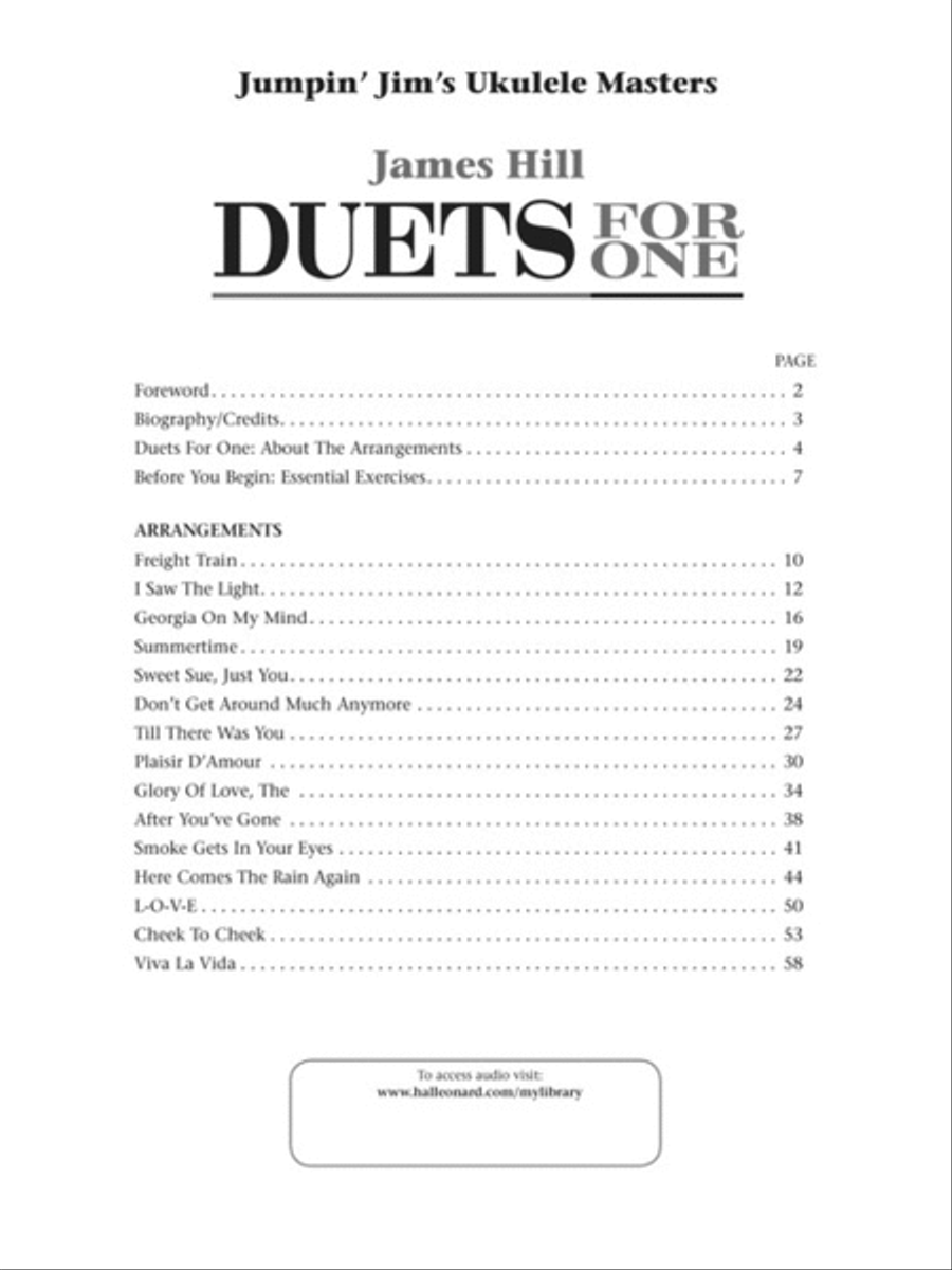 Jumpin' Jim's Ukulele Masters: James Hill Guitar Tablature scores gallery preview page 2