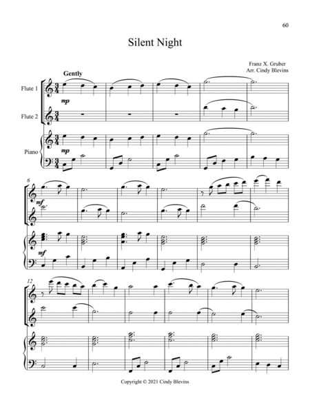 Two Flutes and Piano for Christmas, Vol. II (12 arrangements) image number null