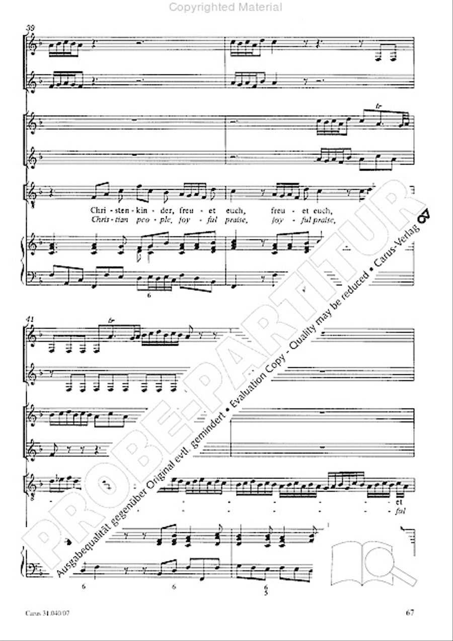 Christ was manifested for this purpose (Dazu ist erschienen der Sohn Gottes) ATB scores gallery preview page 69