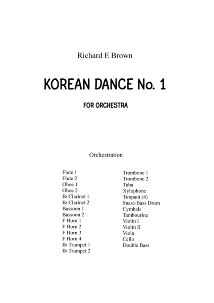 Korean Dance No. 1 for Orchestra image number null
