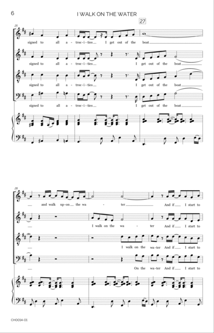 I Walk on the Water I Walk on the Water 4-Part scores gallery preview page 6