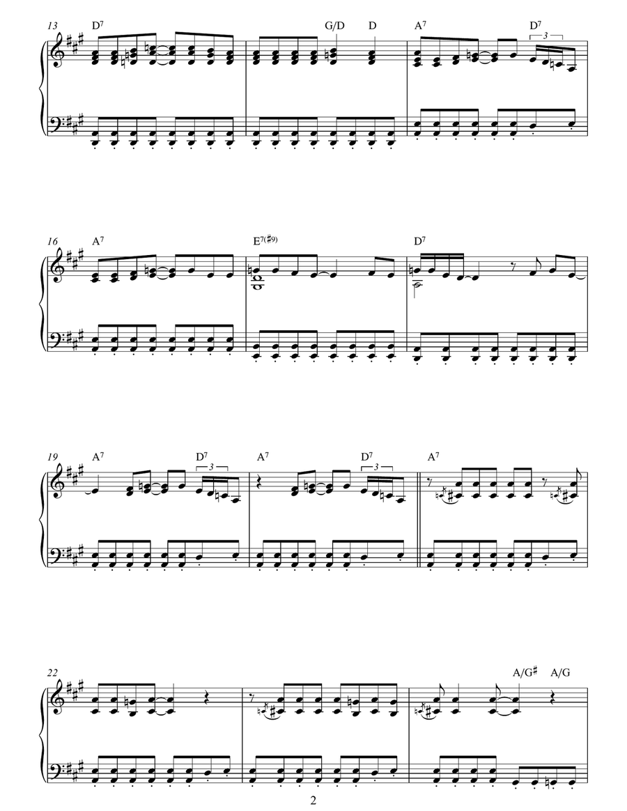Back Door Man Piano Solo scores gallery preview page 2